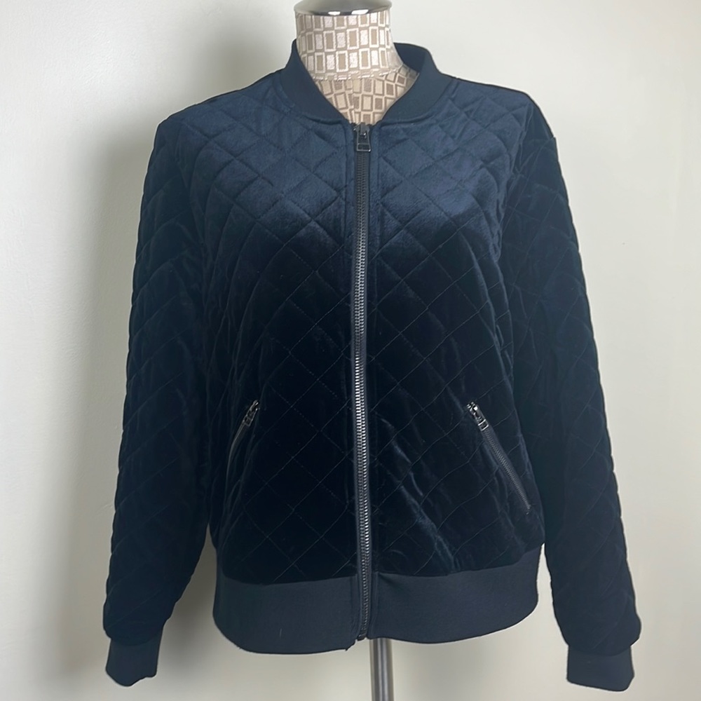 Kenzie Jeans quilted velvet like jacket